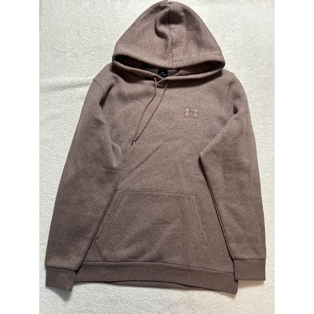 Under Armour Mens Size XL Brown Icon Fleece Hoodie Sweatshirt